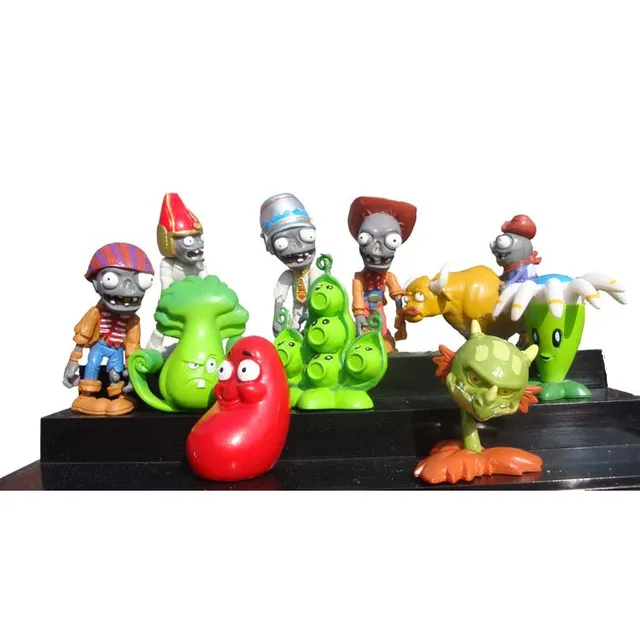 Special Offers 10pcs/lot PLANTS and ZOMBIES Trading Figures toys set Collection 5-7cm