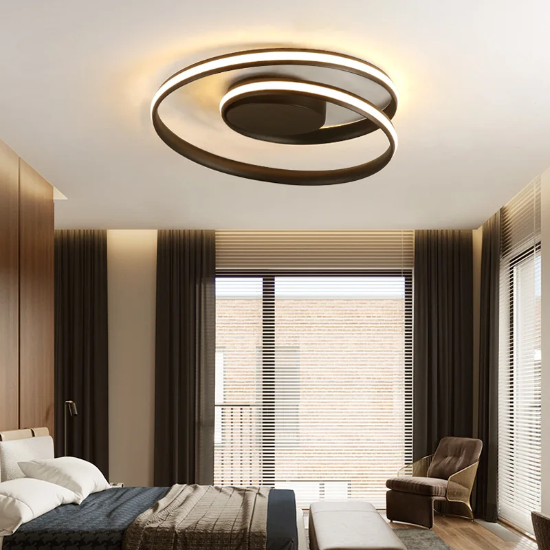 Us 97 35 25 Off Na Ceiling Lights Bedroom Lamp Warm Romantic Restaurant Light Simple Modern Personality Living Room Study Aluminum Led Light In