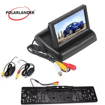 

Car Security Monitor 4.3" TFT Color LCD for Camera DVD VCR 12V Car Reverse Rearview Foldable Auto Parking Rearview Backup