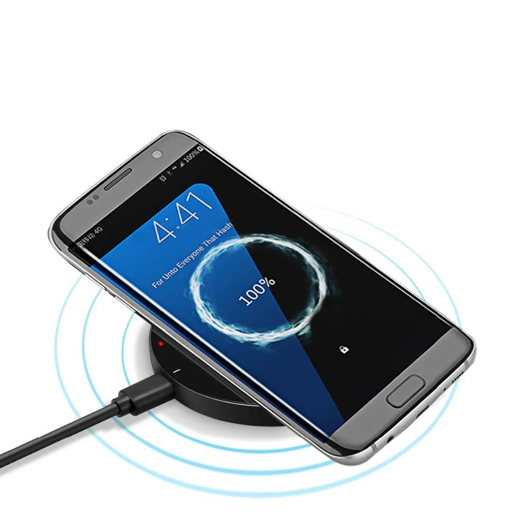 Qi Беспроводное зарядное устройство для iPhone 8 Plus X Antye оригинальное Samsung Note Galaxy 7 6 Edge