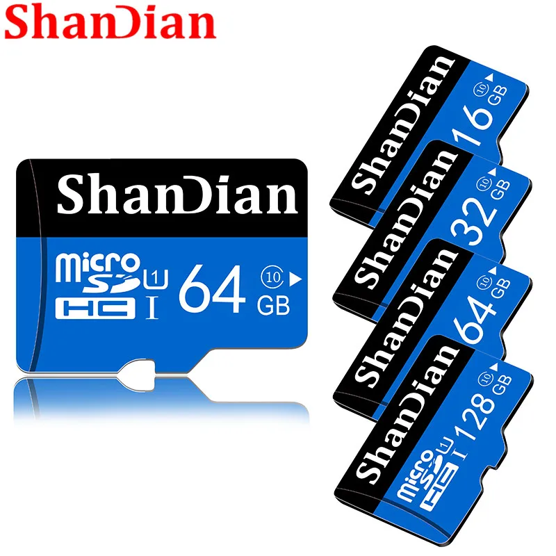 

ShanDian hot sale Micro SD Memory card 64GB 32GB 16GB 8GB class10 TF card Microsd Pen drive Flash memory disk high speed
