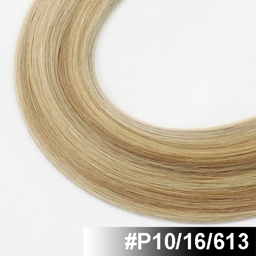 FOREVER волосы на ленте, человеческие волосы для наращивания 1" 18" 2" 20 шт, настоящие прямые бразильские волосы Remy на невидимой ленте, искусственная кожа, уток - Цвет: P10-16-613