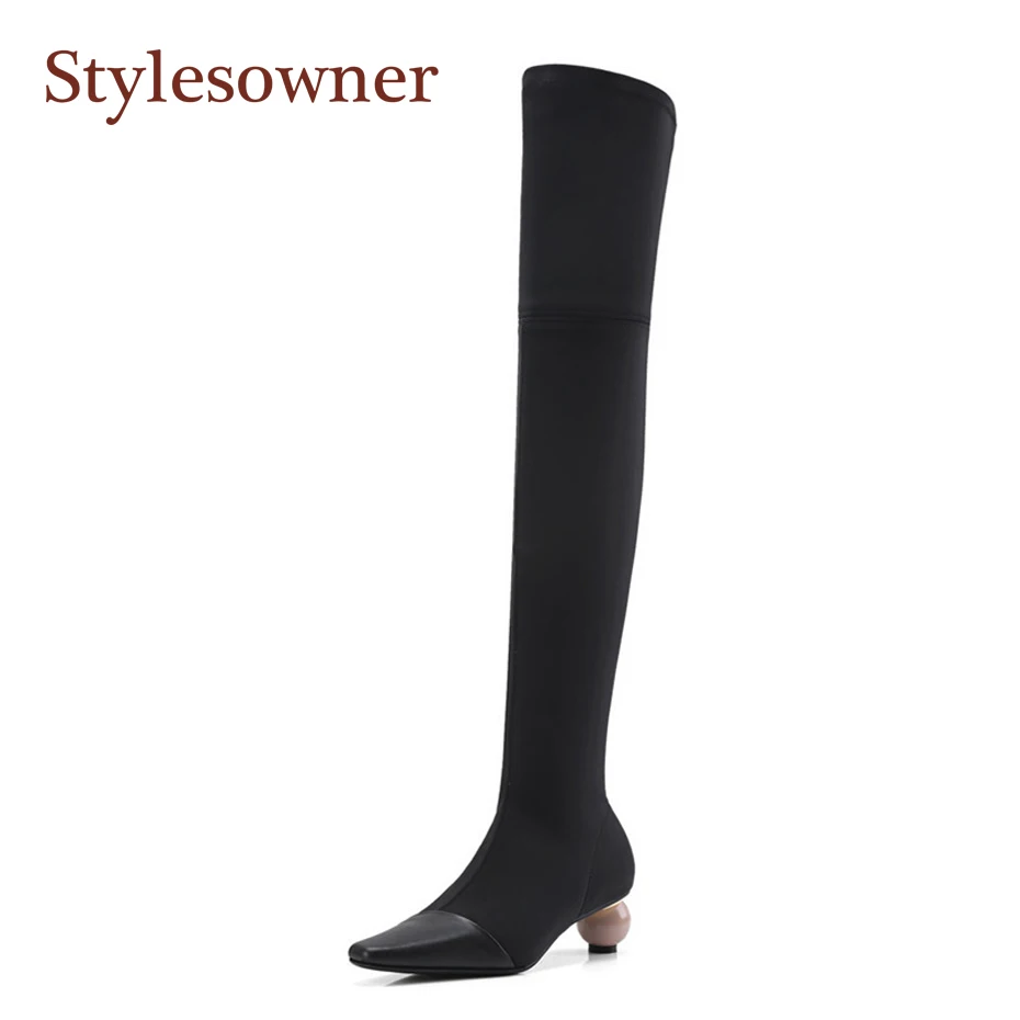 knee high platform sock boots