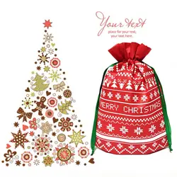 Рождественская легкая сумочка Подарочный шнурок милые домашние детские фестивальные декорации конфеты мешок сахара