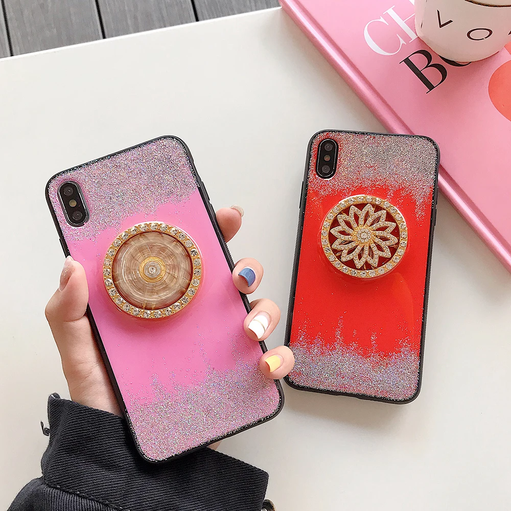 

Luxury Glitter Case For iPhone X XR XS Max 8 7 6 6S Plus Phone Case 3D Bling Diamond Soft Silicon Cover For iPhone 8 7 Plus Case