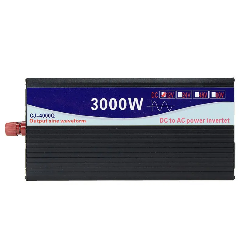 Интеллигентая(ый) солнечной инвертор с чистым синусом 12 V/24 V до 110V 3000 W/4000 W/5000 W/6000 W Мощность конвертер адаптер ЖК-дисплей Экран