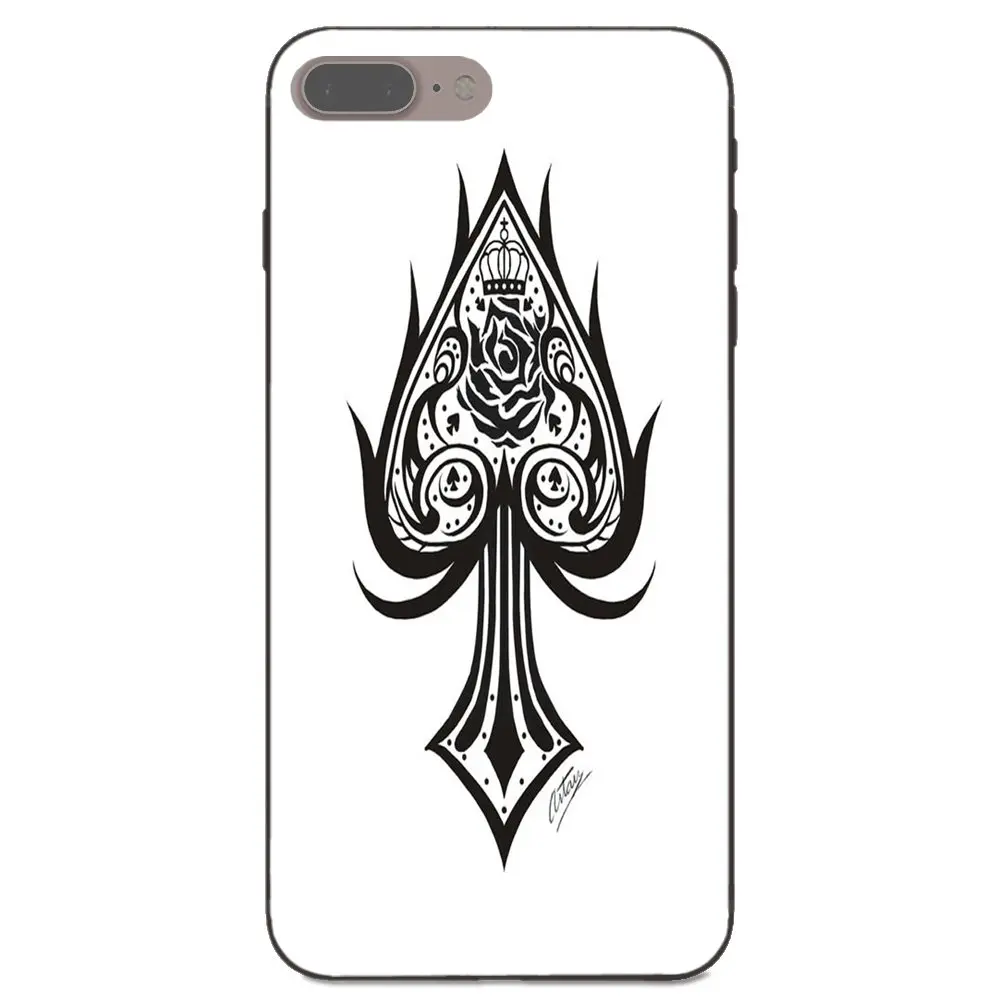 Ace Of Spades Poker Card для Samsung Galaxy A3 A5 A6 A6s A7 A8 A9 Star Plus 2016 2017 2018 мягкий чехол