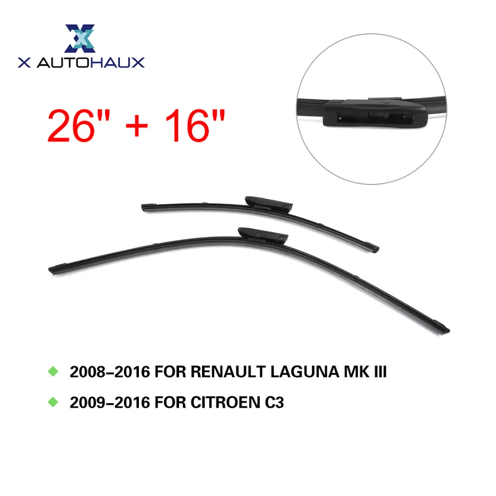 X AUTOHAUX 26" + 16" Exact Fit Windshield Clean Car Wiper Blades Covers
