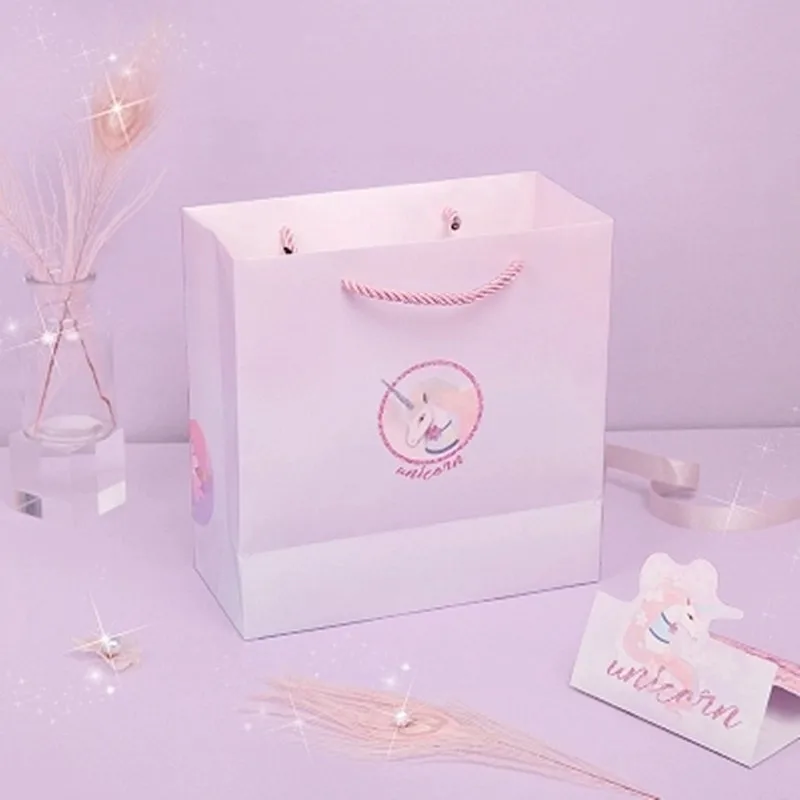 Новый подарок с Unicorn сумки ручками детский душ Рождественская вечеринка сувениры