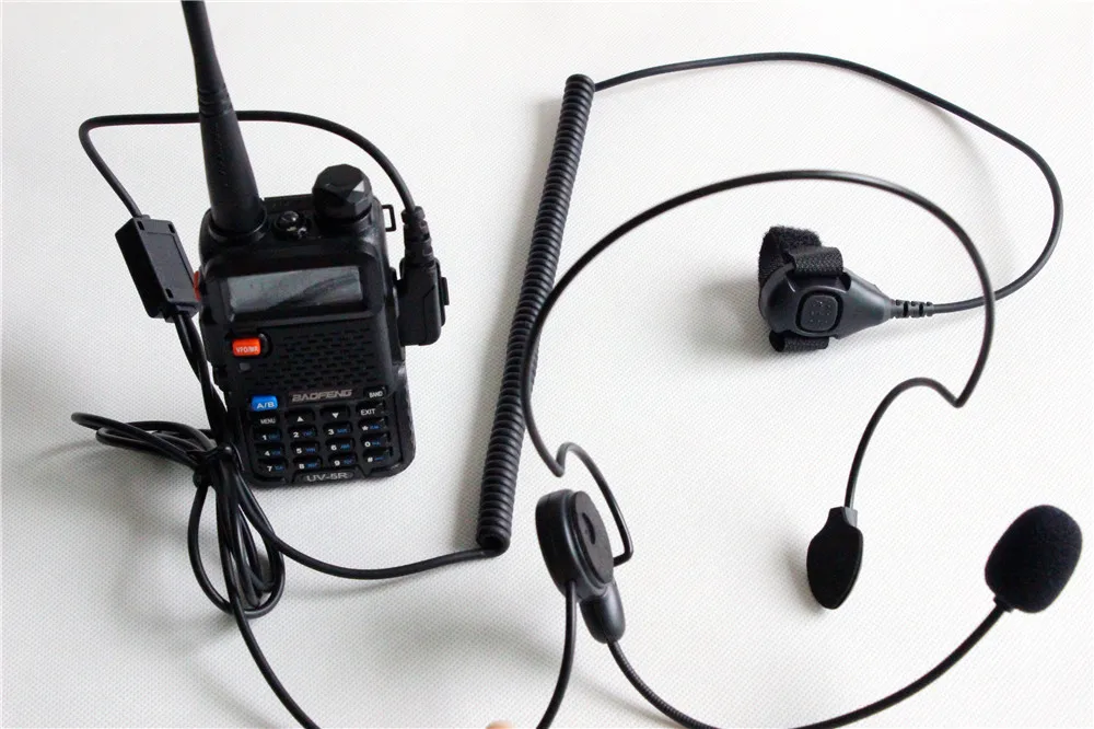XQF 2pin 2 5 мм гарнитура микрофон палец PTT наушник для Kenwood TK 3107 Walkie talkie BaoFeng UV 5R Wouxun KG