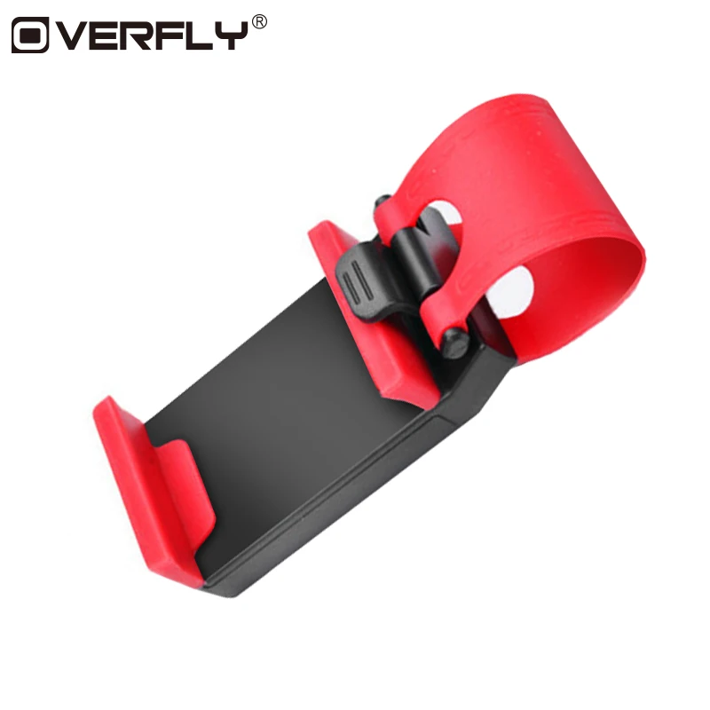 

Overfly Car Phone Holder Universal Car Steering Wheel Phone Holder Car Navigation Frame Telescopic Clip Stand For iPhone Samsung