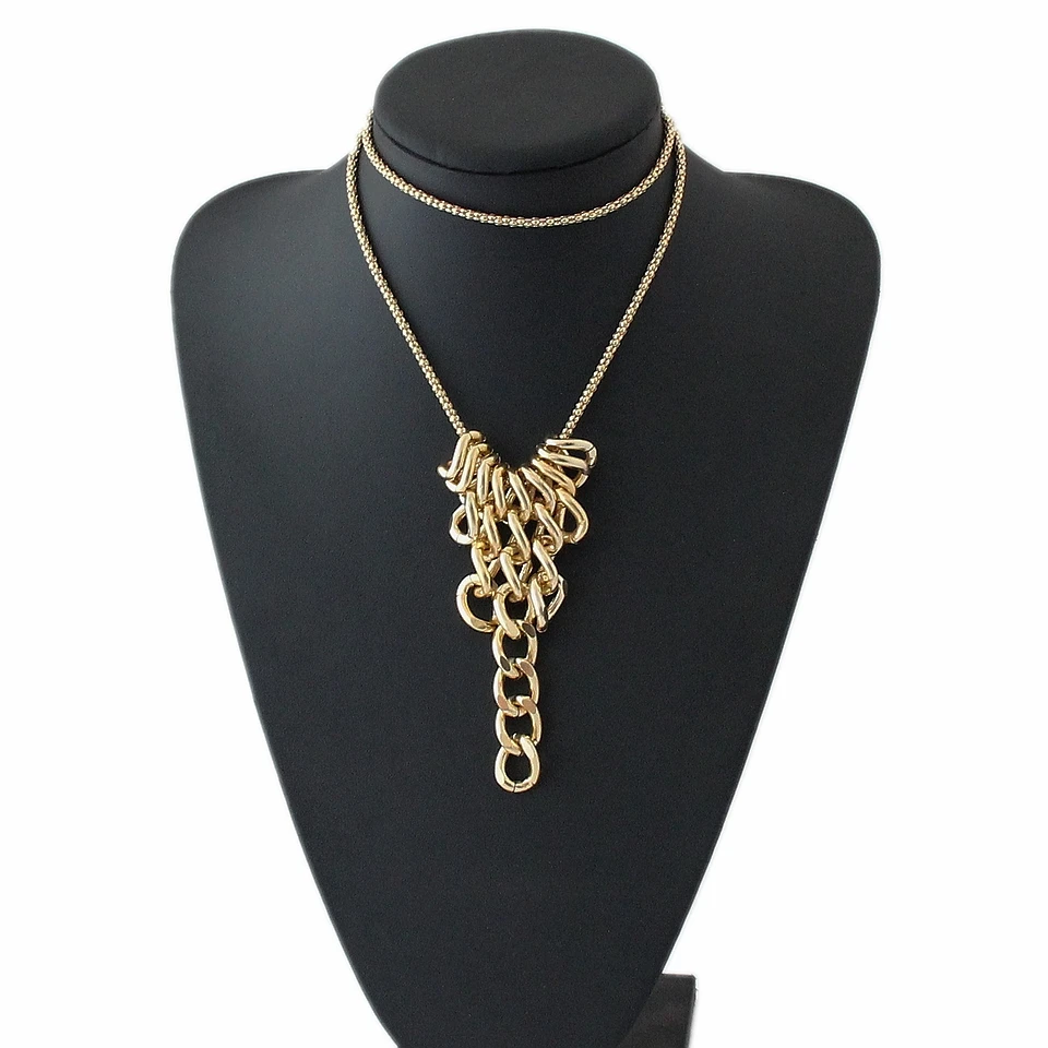 

CirGen Fashion Gold Color 71cm Long Chain Design Statement Women Jewelry Necklace Big Think Chains Pendants Necklace Item,D68
