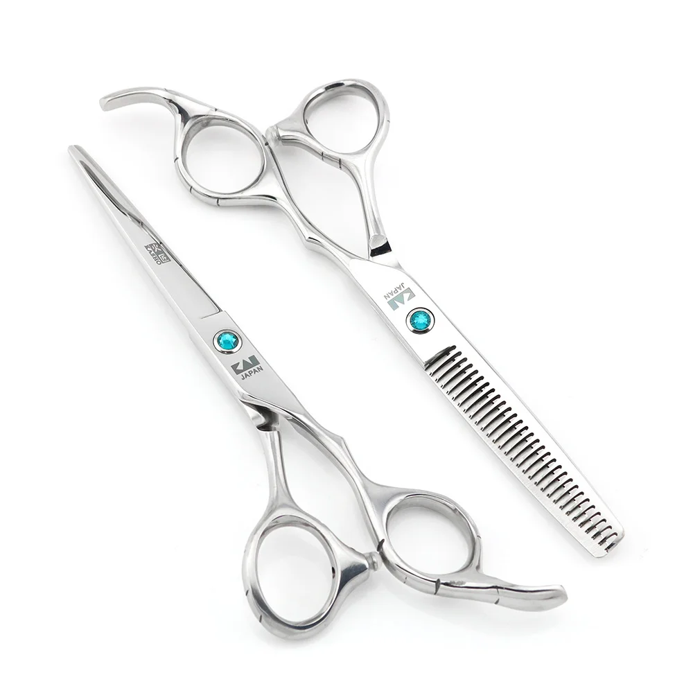 Kasho scissors 6 INCH Hair shears Japan 440C blade Green stone Anti