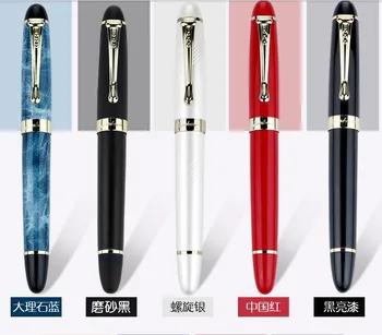 

JINHAO X450 matte black metal Roller ball Pen with Gold Clip school Office stationery brand men Writing ball Pens gift A2