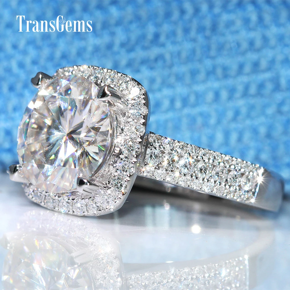 Женское Обручальное кольцо с бриллиантами белое золото 14 к 5 карат|white diamond|diamond white