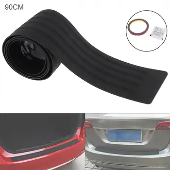 

Universal Black PVC 90CM x 7.5CM Car Trunk Door Sill Anti Scratch Rubber Strip Sticker