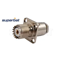 Superbat 10 шт. УВЧ Зажим Джек женский с фланцем/Панель крепление RF разъем для кабеля RG58 RG400, RG142, LMR195