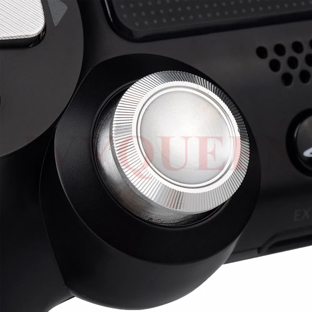 IVYUEEN для Playstation Dualshock 4 PS4 Pro тонкий контроллер серебристого металла аналоговые палочки Dpad 9 мм пулевые кнопки комплект модов