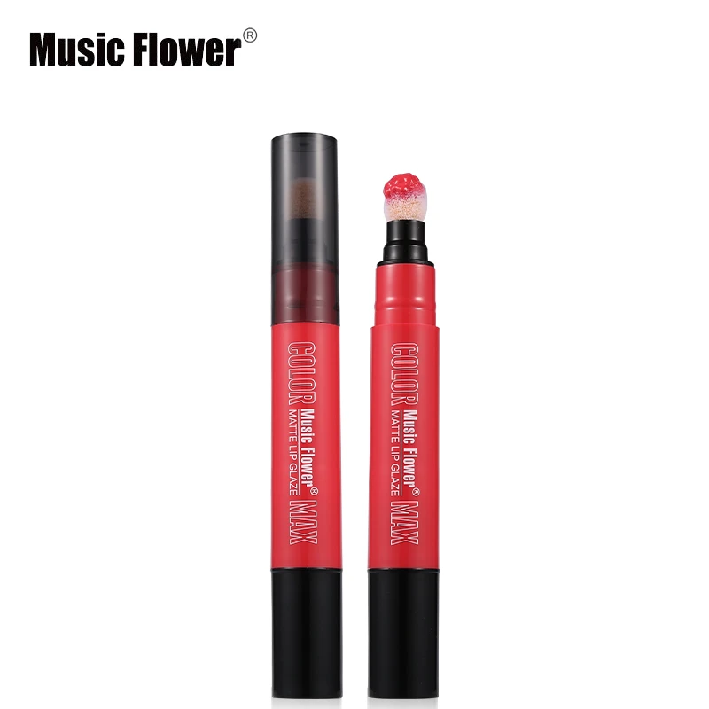 

Music Flower Brand Makeup Soft Cushion Sponge Lipstick Matte Lip Glaze Max 6 Color 24 Hours Non-sticky Long-lasting Lip Stick