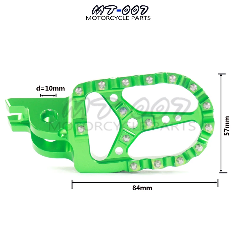 CNC Заготовка MX подножки опоры для ног педали для KX KLX KXF KX250F 2006- KX450F 2007- KLX450R 2008-2013 Enduro мотор