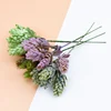 Paquete de plantas artificiales de piña falsa para jarrones, álbum de recortes de Navidad de decoración para el hogar, regalo artesanal, flor de plástico de seda barata, 5 uds. ► Foto 2/6