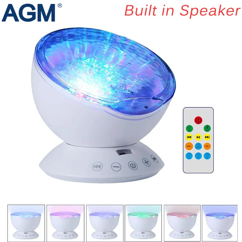 1553 30 De Réductionagm Océan Vague Ciel étoilé Aurora Led Veilleuse Projecteur Luminaria Nouveauté Lampe Usb Lampe Veilleuse Illusion Pour Bébé