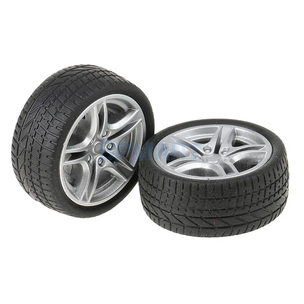 

2pcs Simulation Rubber Wheel Tire Wheel Toy Model DIY RC Spare Parts 35/48mm