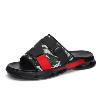 

NINYOO Summer Slides Men's outdoor Shoes Lycra Thick-soled Damping Beach Sandals Fashion Korean Camouflage Male Sandals Slippers