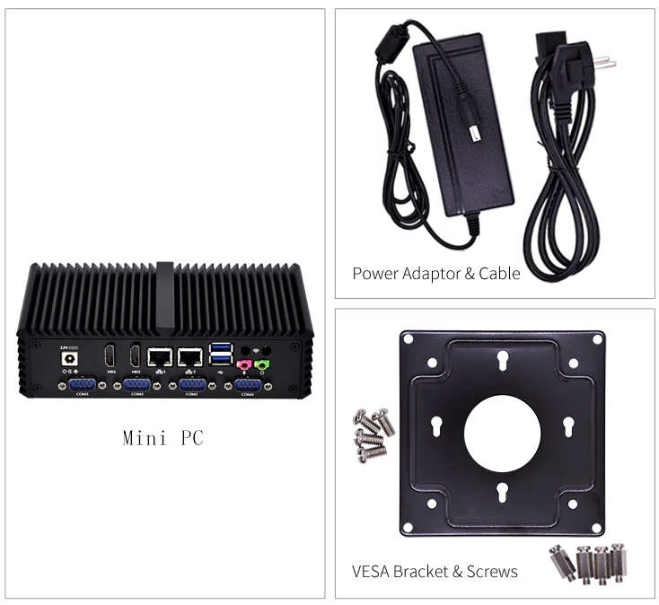 Intel Core I5 4200U Mini PC компьютер Windows Linux 2 Lan 6 Com Серийный порт x86 однобортный без