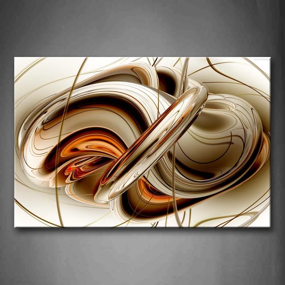 

Framed Wall Art Pictures Abstract White Lines Canvas Print Abstract Posters With Wooden Frame For Home And Office Decor