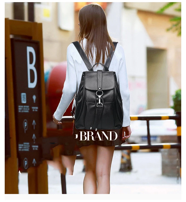 MOXI женский рюкзак из натуральной кожи, повседневный рюкзак из натуральной воловьей кожи, женский рюкзак для отдыха, школьная сумка для девушек, Студенческая сумка на плечо
