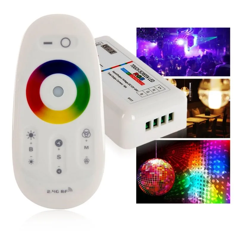 2 4G Wireless Touch screen RGB led controller DC12 24V 18A RF remote control for led