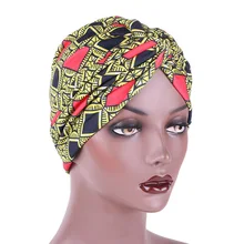 Женский этнический стиль тюрбан с принтом шапка крест мусульманская шапка Ночная шапочка для химиотерапии платок женские банданы головные уборы хиджаб