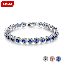 Золотой цвет принцесса вырезанная цепь и звено браслет с AAA кубический циркон для женщин вечерние ювелирные изделия