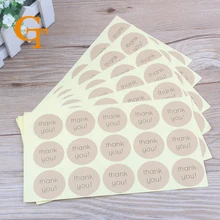 1.5 дюйма Винтаж крафт-бумаги Спасибо наклейки, свадебный подарок упаковочные уплотнения украшения круг Упаковка наклейки, 300 шт
