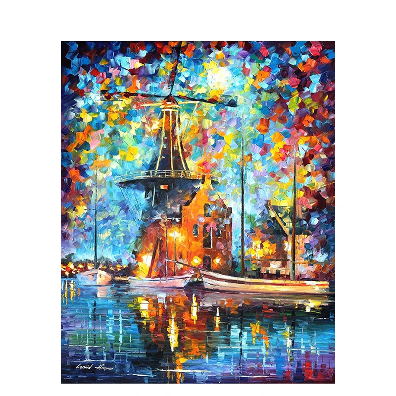 

DIY Digital Painting By Numbers Package lighthouse oil painting mural Kits Coloring Wall Art Picture Gift frameless