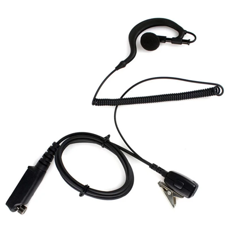 2pcs lot PTT MIC G Shape Earpiece Headset Earphone for Walkie Talkie Two Way Radios Sepura