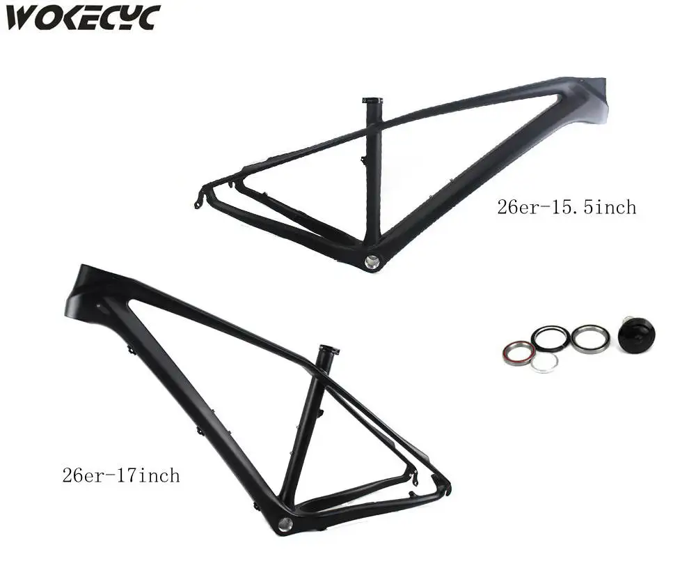 

2018 MTB Bike T800 UD 26er Carbon Frame 650B 26 inch Carbon Mountain Bicycle Frame Size 15.5"/17"