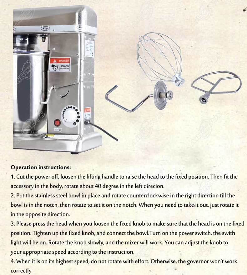 Best SL-B7/10 Electric Planetary Stand mixer Kitchen With Hook Food Mixer Food Processor Stainless Steel blender mixer Dough Mixer 8