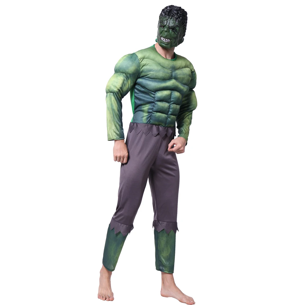 hulk costume halloween costumes for men adult Children's Superheroes Avengers hulk Halloween muscle Green cosplay costumes
