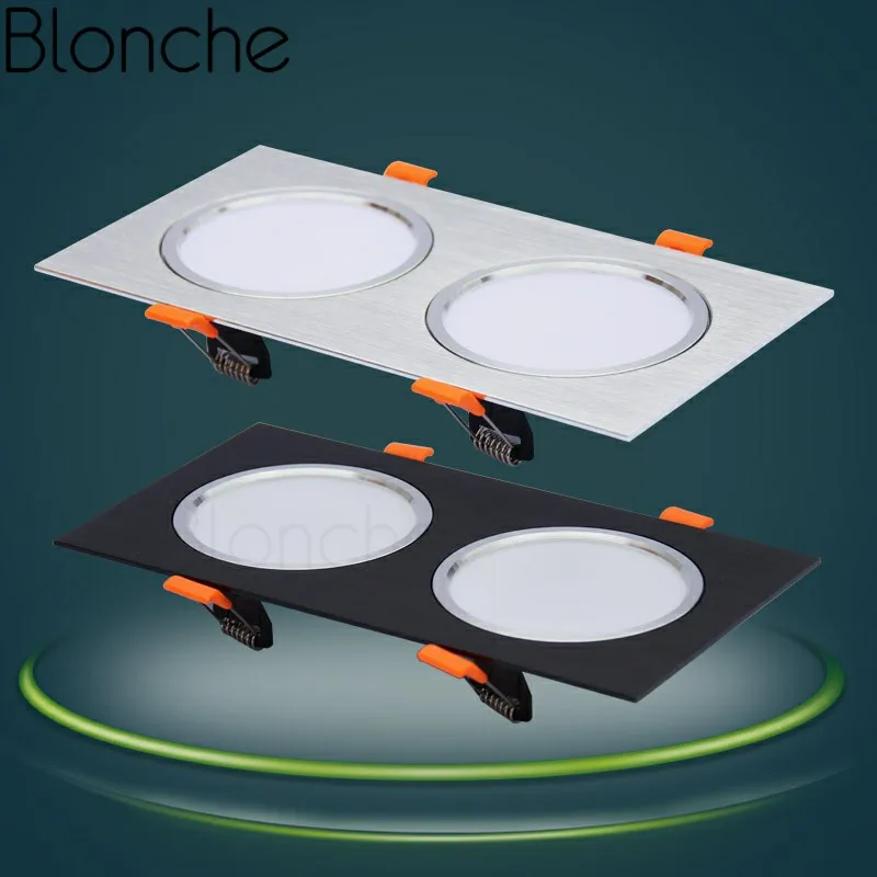 Светодиодный потолочный светильник Blonche, 3 Вт/7 Вт/12 Вт, AC85~ 265 В, простой/двухголовый панельный светильник для гостиной, спальни, кухни, Современный домашний декор
