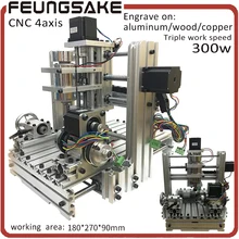 4 Axis cnc router,MACH3 control,working area 180*270*90mm,Pcb Milling machine,stone Wood Router,CNC carving High speed engrave