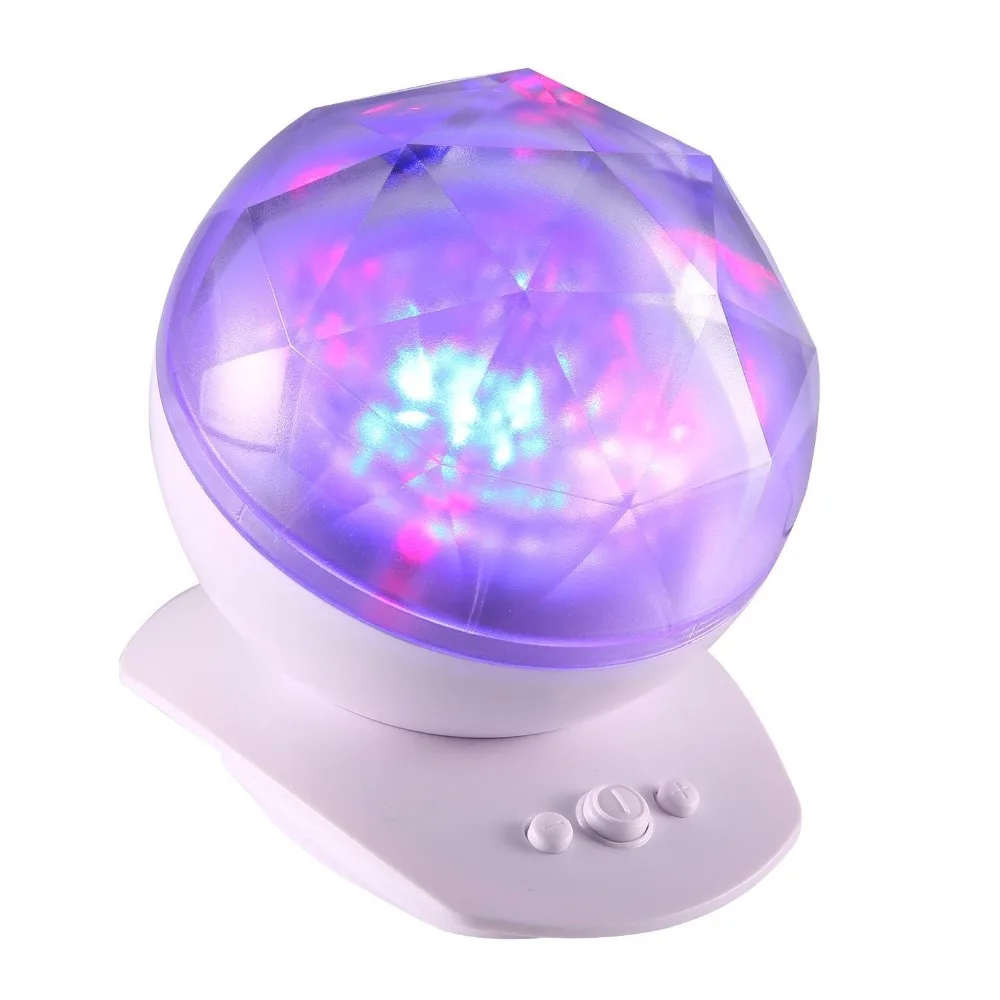 

8 Modes Color Diamond Aurora Projector USB Powered Music Player LED Night Light Luminaria Baby Kid Nursery Lamp Stage Home Light