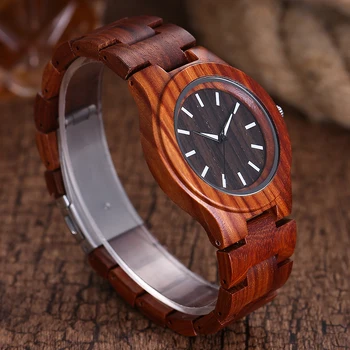 

100% Natural Rose Wood Women Watch Male Fashion Quartz Movement Analog Wristwatch Wooden Men Reloj Hombre Luxury Gift Clock