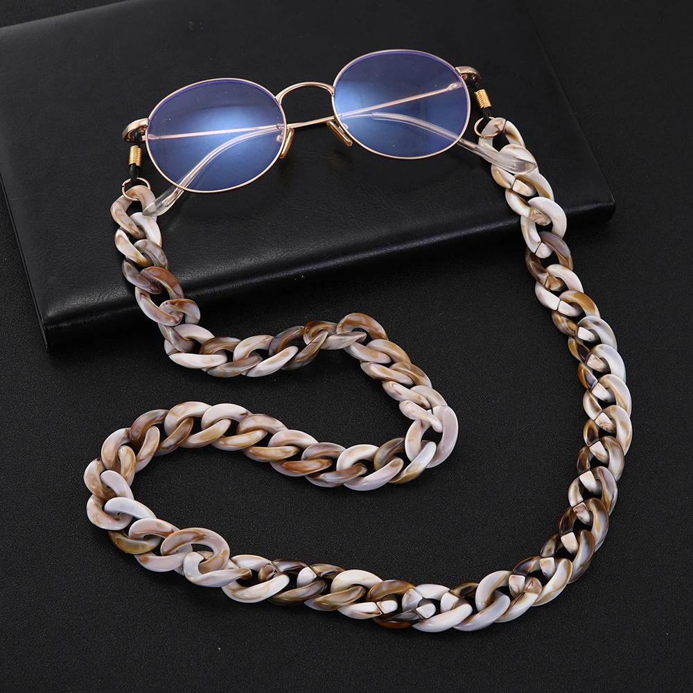 

Dawapara Fashion Multicolor Acrylic Chain Sunglasses Chain Strap Eyeglasses Lanyard for Men Women Exaggerated Accessories