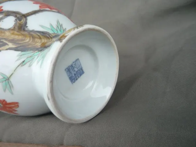 Rare Old Qing Dynasty famille роза фарфоровая ваза ручная роспись с отметкой лучшая коллекция