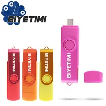 Biyetimi Smart Phone USB Flash Drive Metal Pen Drive 64gb pendrive 8gb OTG external storage micro usb memory stick Flash Drive