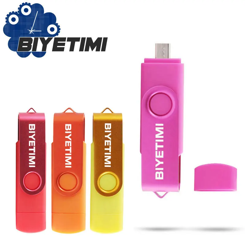 Купить Biyetimi смартфон с usb флеш накопитель металлический накопитель 64 ГБ Флешка 8 Гб OTG внешний накопитель micro usb флеш накопитель