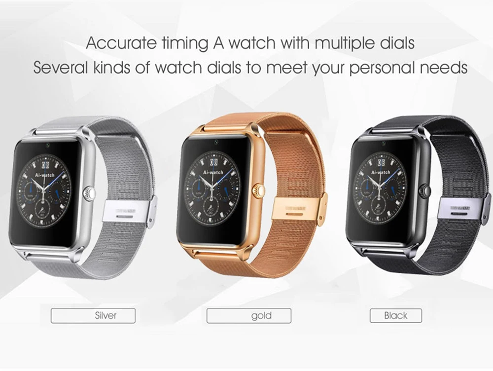 SZMDC Smart Watch GT08 Z60 Men Women Bluetooth Wrist Smartwatch Support SIM/TF Card Wristwatch For Apple Android Phone PK DZ09