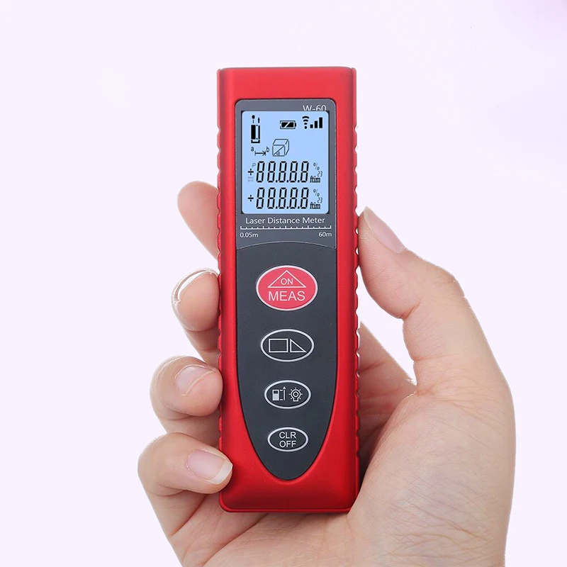 

Portable 60M Laser Range Finder Telemeter Distance Meter Measuring Tool Red